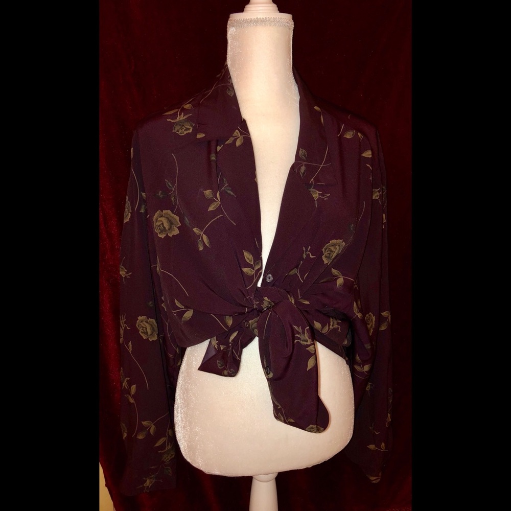 Floral button down shirt